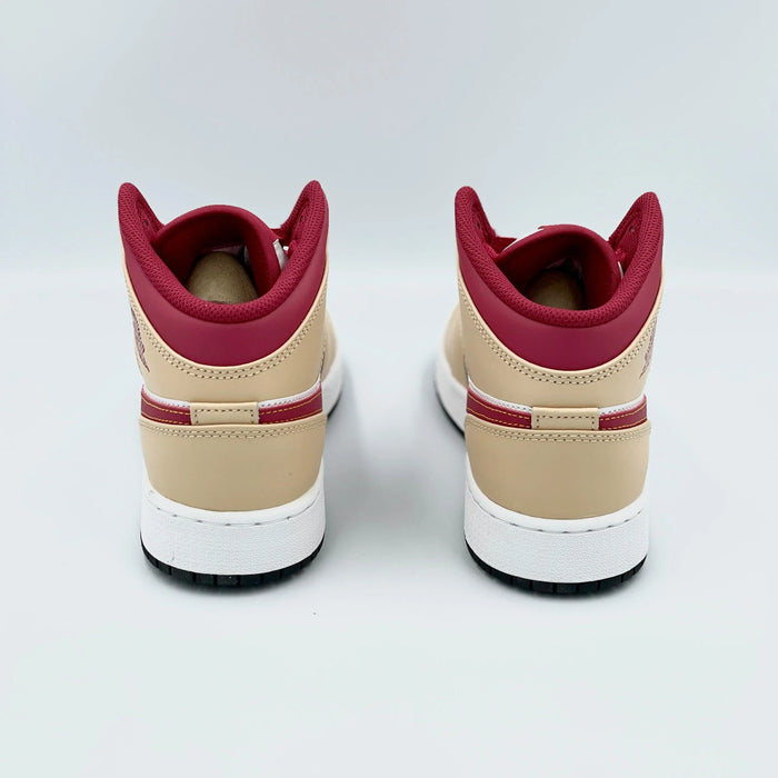 Jordan 1 Mid Beige Red (GS) SA Sneakers