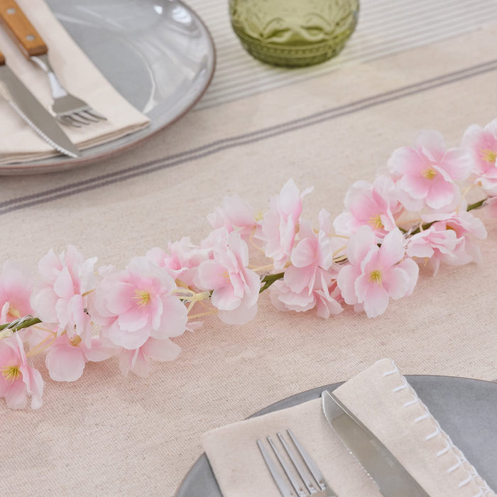1.8m Pre Lit Cherry Blossom Garland