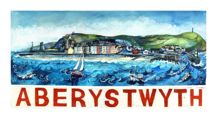 'Aberystwyth Landscape' Poster by Lizzie Spikes