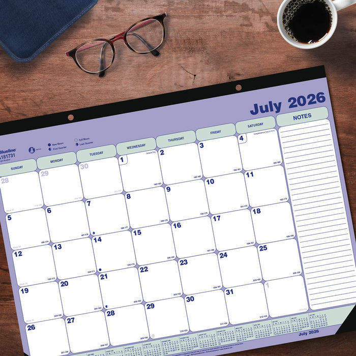 Academic Monthly Desk Pad Calendar, Classic, 2026 - 2027 CA181731-27
