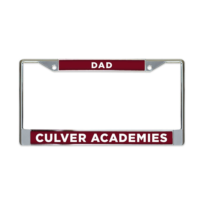 Acrylic Culver Dad License Plate - Maroon & Silver