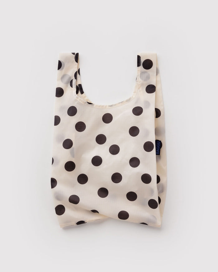 Cream and Black Polka Dot