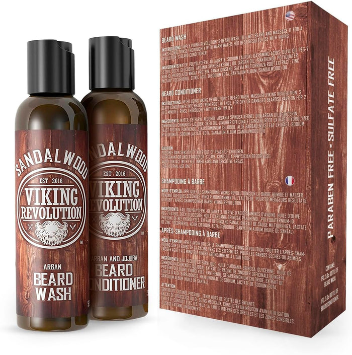 Beard Wash & Conditioner Set - Sandalwood - 5 Oz