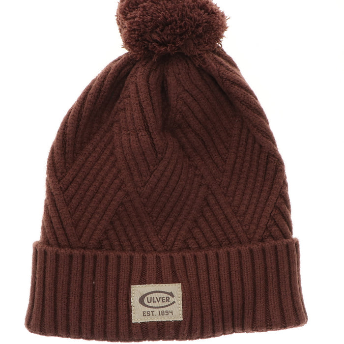 Bridger Textured Cuff Beanie - Chocolate