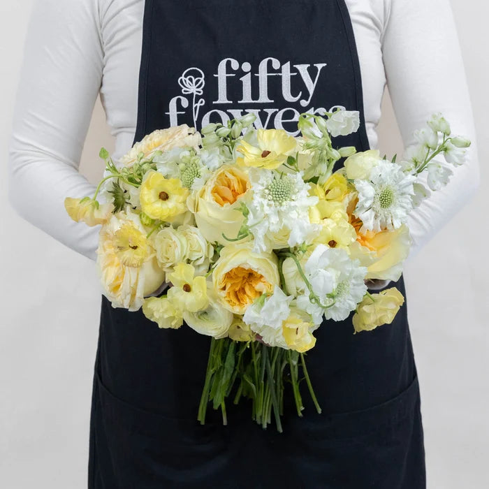 Butter Yellow Flower Centerpiece Apron - Image