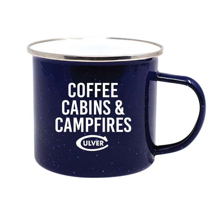 Coffee, Cabins & Campfire Mug - Blue