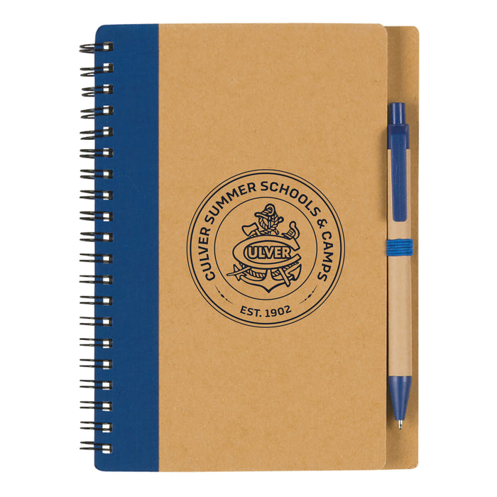 CSSC Eco Inspired Spiral Notebook w/ Pen - Navy - 5" x 7"