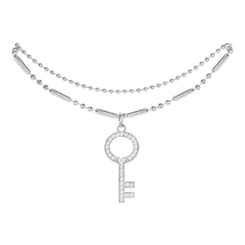 Cubic Zirconia Key Pendant Bracelet - ikatehouse