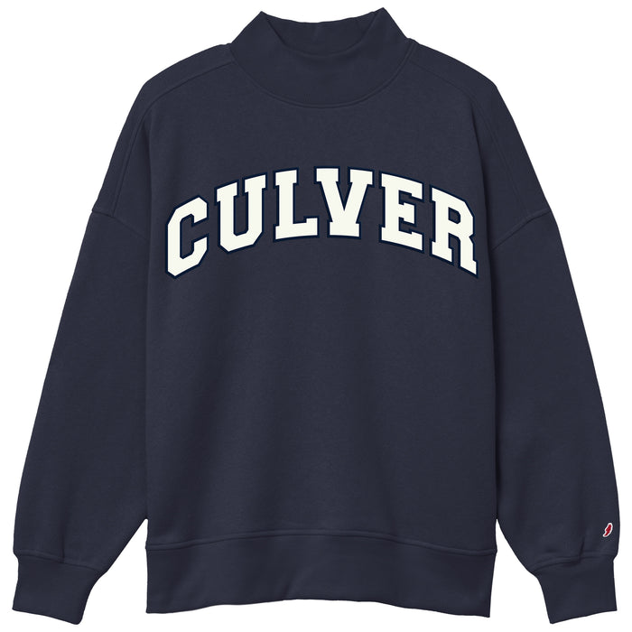 Diana Mock Neck - Navy