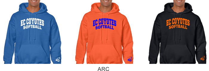 EC Coyotes Basic Hoodie-4 designs Matte or Glitter