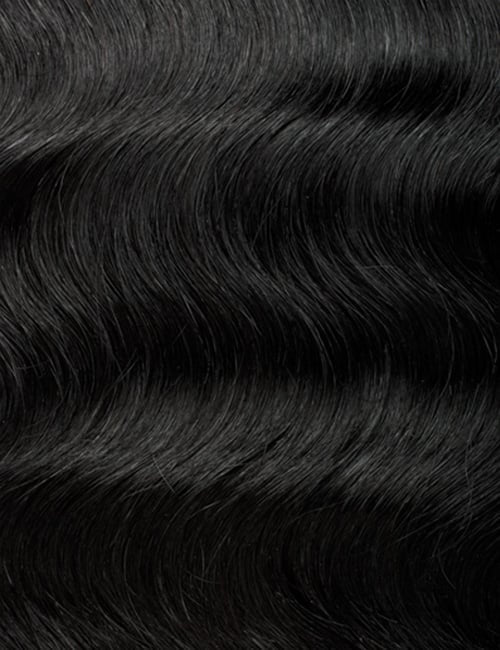OUTRE unprocessed human hair wig natural black deep wave texture with healthy shine