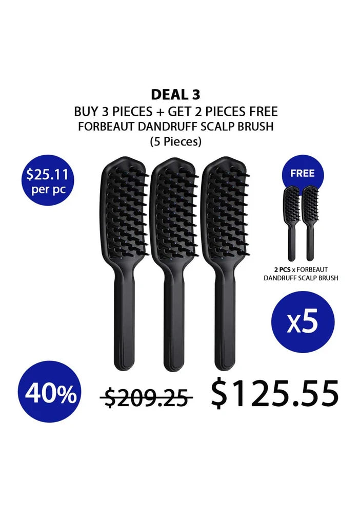 (BUY 3+2 FREE) FORBEAUT DANDRUFF SCALP BRUSH