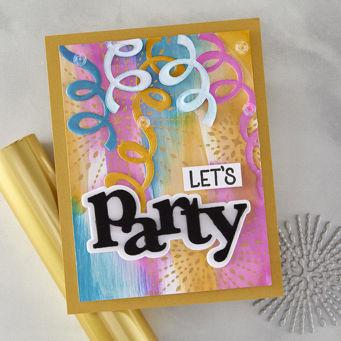 Hero Arts - Letterpress + Foil Plate - Starbursts Set. Available at Embellish Away located in Bowmanville Ontario Canada. Example by brand ambassador.
