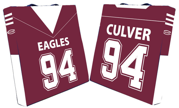 Jersey Fabric Covered Stadium Seat - Maroon