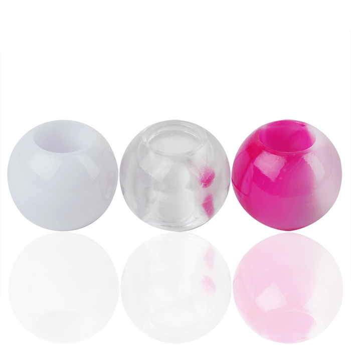 Joy Round Hair Beads X-Large, Pink Two Tone Mix