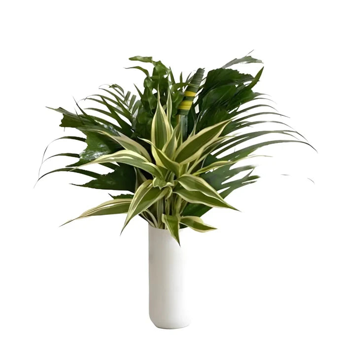 Jungle Greenery Tropical Centerpiece Close Up - Image