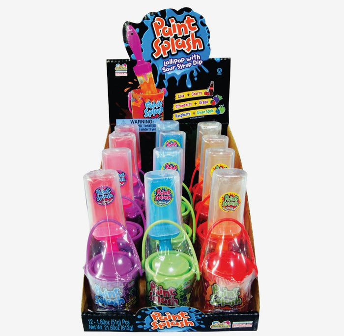 Kidsmania Paint Splash, Lollipop W/ Sour Syrup Dip