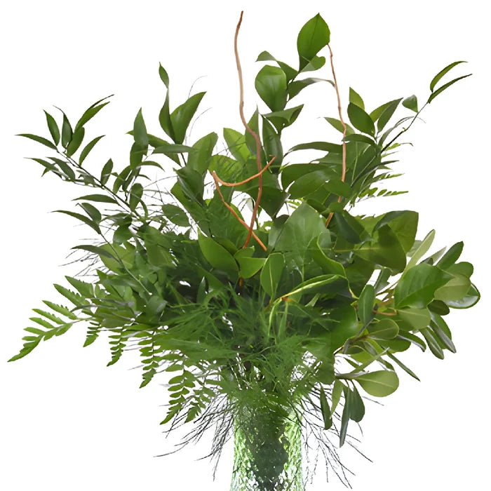 Leafy Textured Greenery Centerpiece