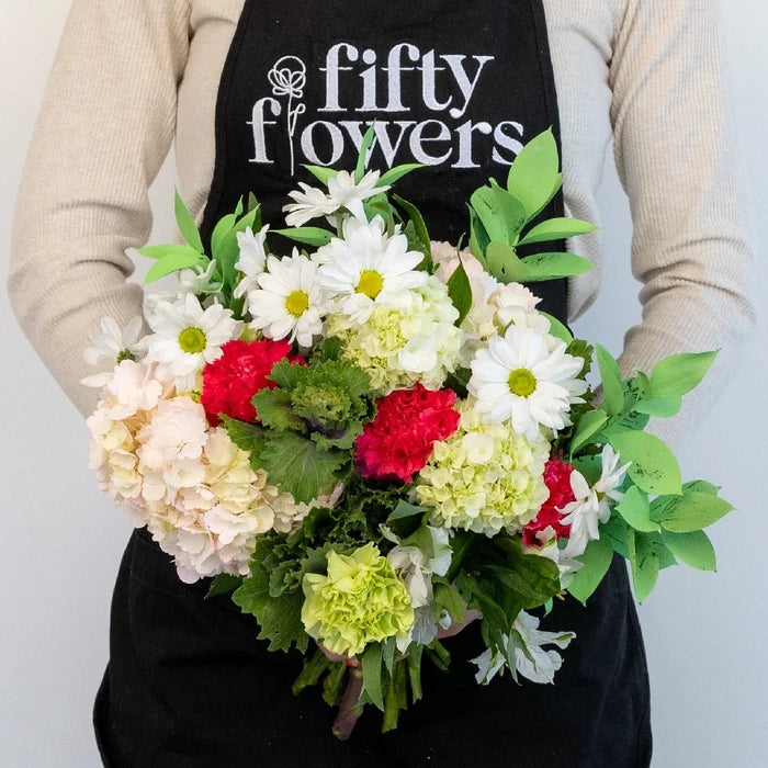 Lucky Pastel Flower Centerpieces Apron - Image