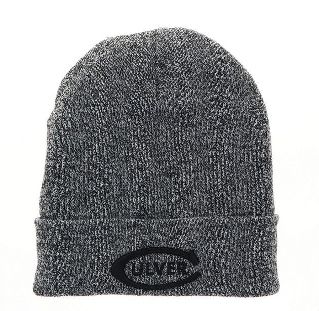 Marled Cuff Beanie - Grey/Black