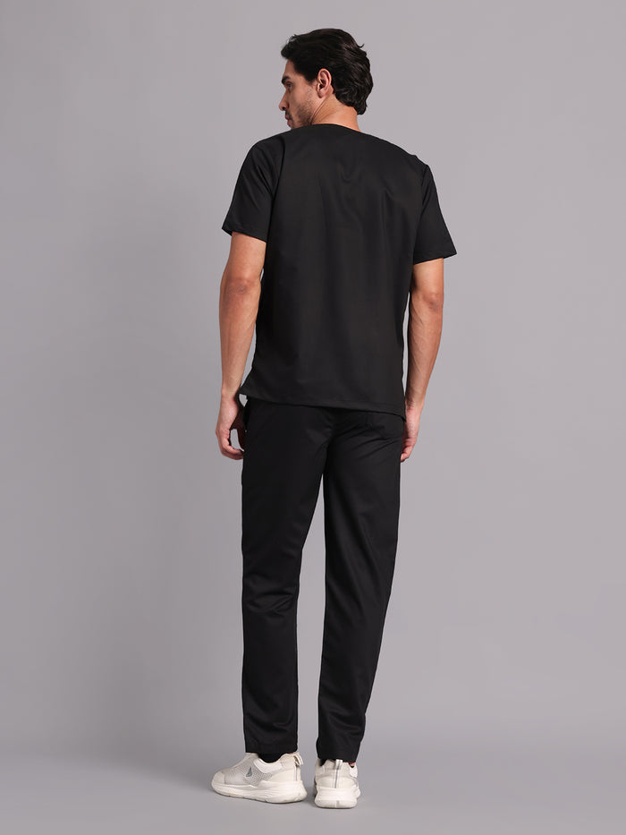 Move Lite Men Black (Neo Notch Neck) Scrub Set