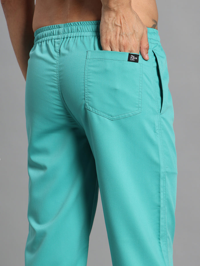 Move Lite Men Mint Green (Polo Neck) Scrub Set
