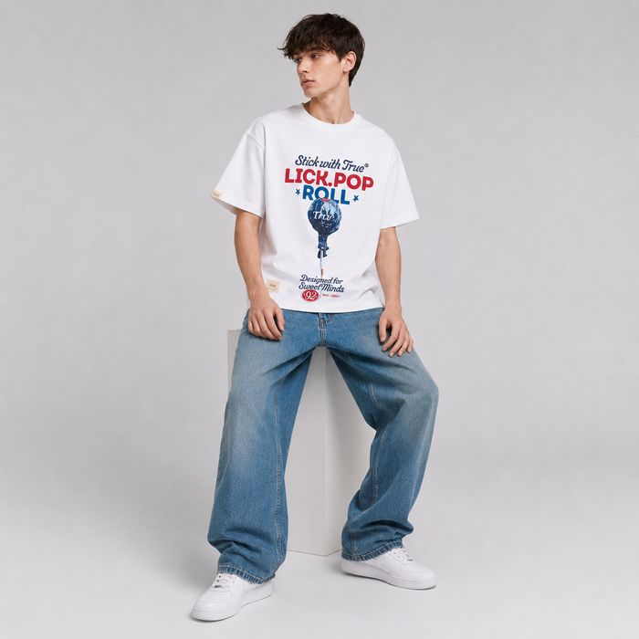 playera true Lollipop Boxy Tee - White