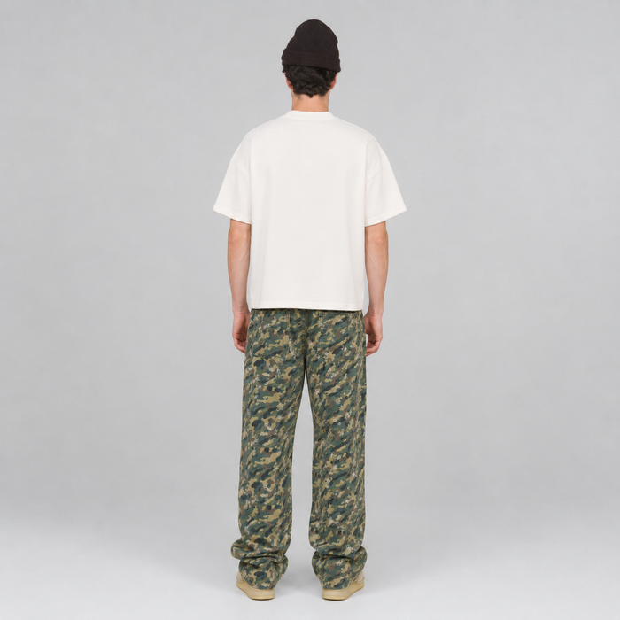 playera true textured boxy tee - Cream