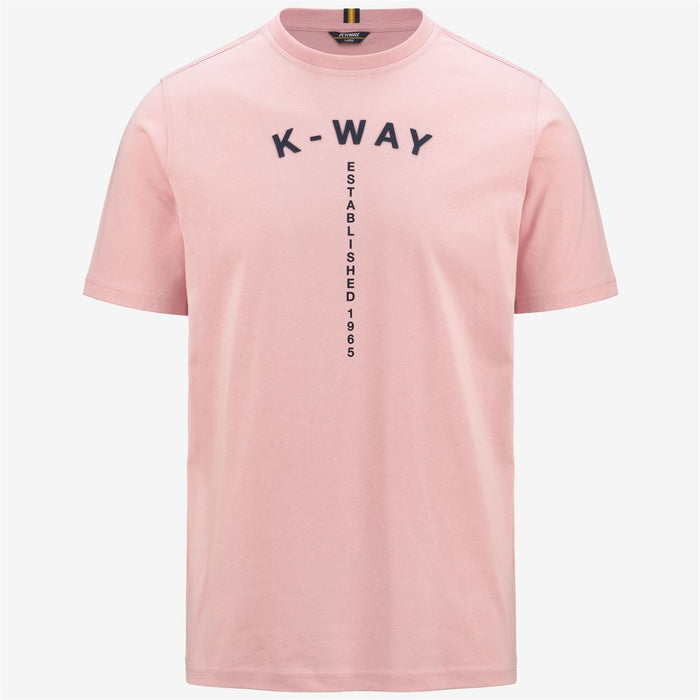 Polera K-Way Men Odom Typo Established Pink