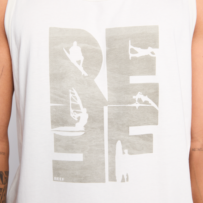 Polera Tank Reef Men Big Reef Beige