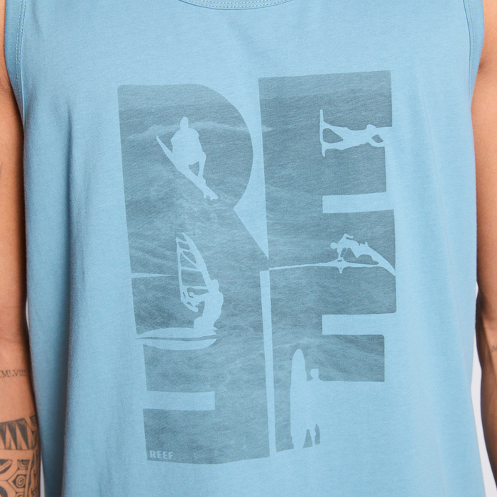 Polera Tank Reef Men Big Reef Blue