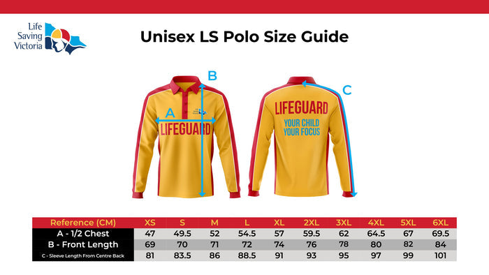 Pool Lifeguard Polo Shirt Men's fit - Long Sleeve & Short Sleeve