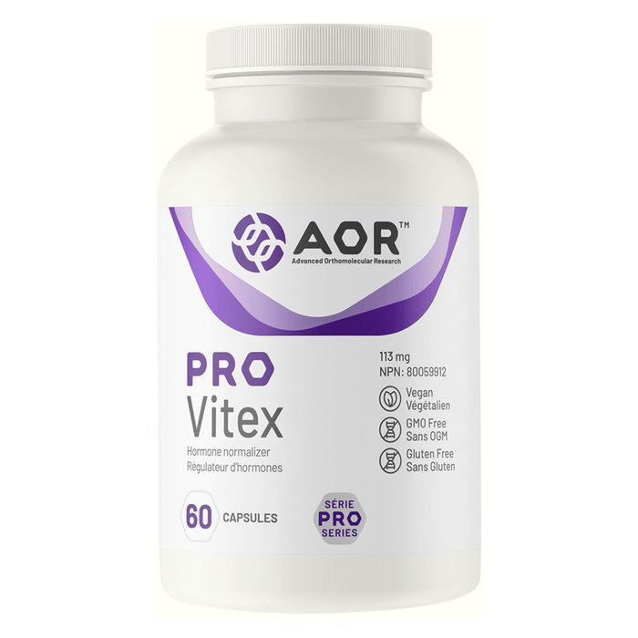 Bottle of AOR Pro Vitex 60 Capsules
