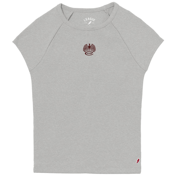 Retro Rib Baby Doll Tee - Steel Grey