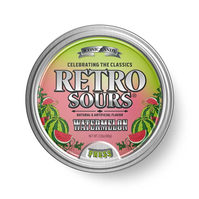 Retro Sours Watermelon, 2.12oz Tin,