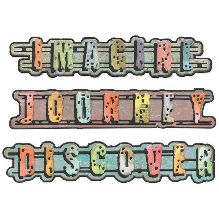 Sizzix - Thinlits Die Set by Seth Apter - Word Wafers #1 (28pk). Available at Embellish Away located in Bowmanville Ontario Canada.