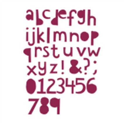 Sizzix - Thinlits Die Set by Tim Holtz - Alphanumeric Cutout Lower - 3/4" Tall (102pk). Available at Embellish Away located in Bowmanville Ontario Canada.