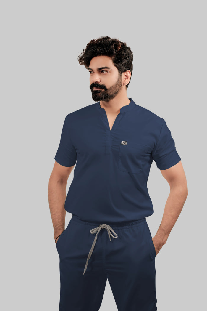 Stretchable (4Way) Men Navy Blue Jogger