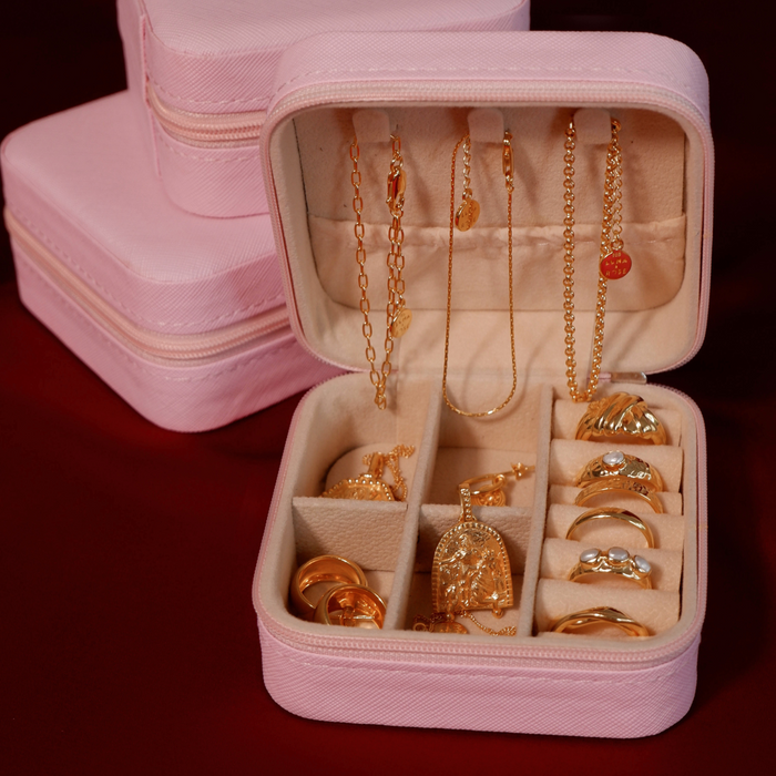 The Jessie Jewellery Travel Case - Blush