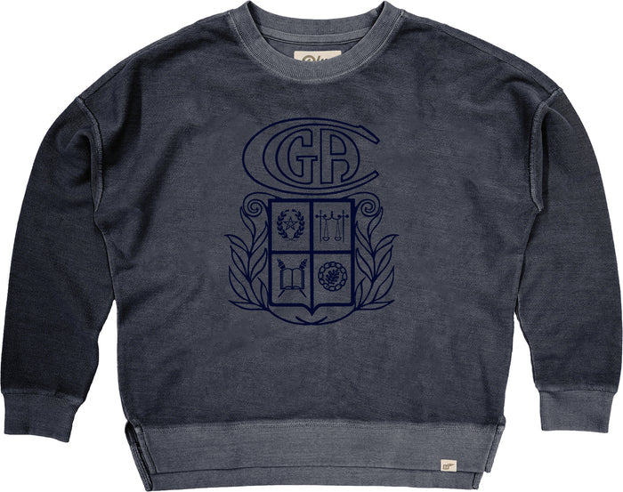 Women's Reverse Terry Crew - Navy