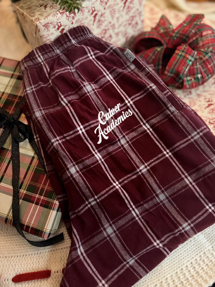 Youth Culver Flannel Pant - Maroon Plaid