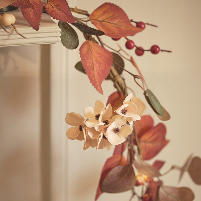 1.5m Pre Lit Berry Harvest Autumn Garland