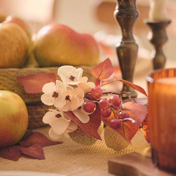 1.5m Pre Lit Berry Harvest Autumn Garland