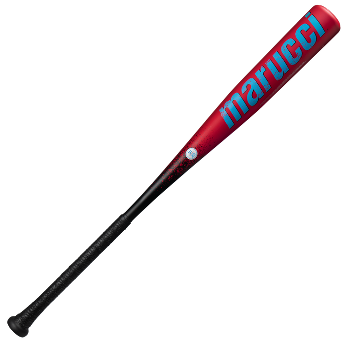 The 2026 Marucci CAT X RCKLESS (-11) USA Baseball Bat (MSBCR11USA) features a black handle, red barrel, and a large blue Marucci logo along the barrel.