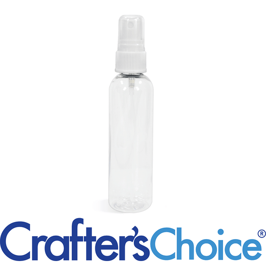 4 oz Clear Bullet w/ White Ribbed Sprayer - 20/410
