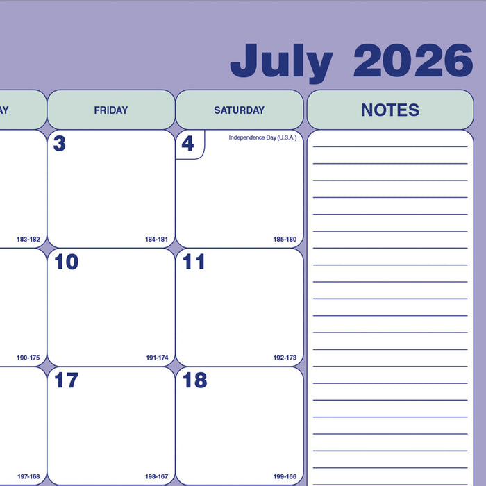 Academic Monthly Desk Pad Calendar, Classic, 2026 - 2027 CA181731-27