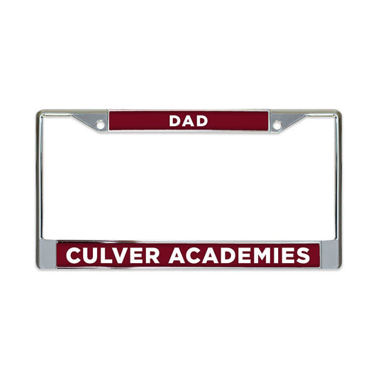 Acrylic Culver Dad License Plate - Maroon & Silver