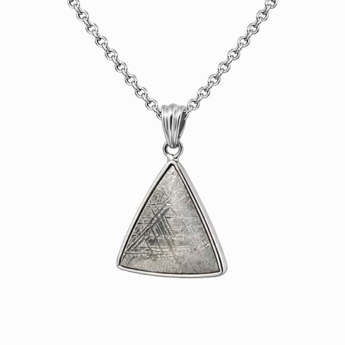 Aletai Meteorite Pendant with Sterling Silver Frame