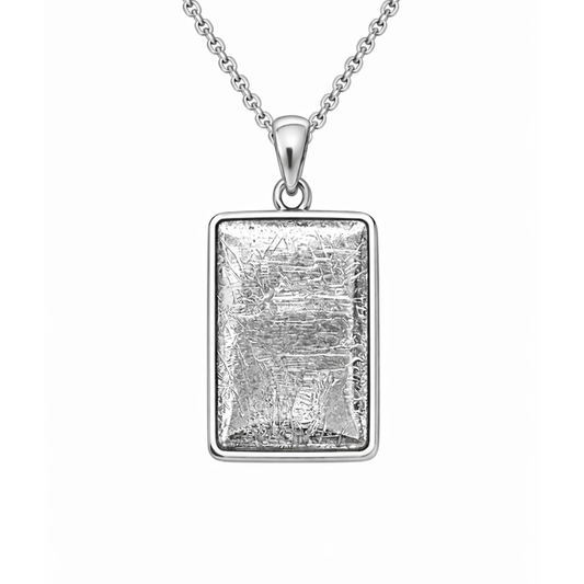 Aletai Meteorite Pendant with Sterling Silver Frane