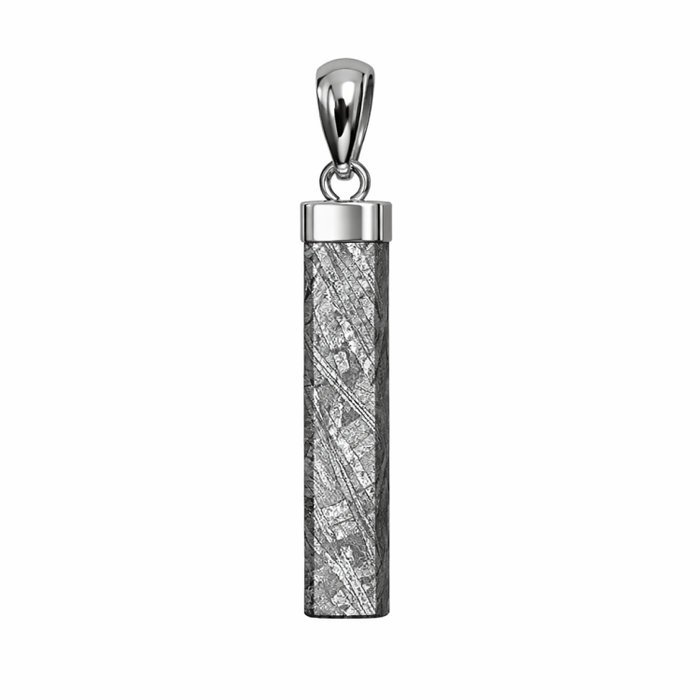 Aletai Meteorite Stick Pendant with Sterling Silver Frame